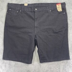 Levi's 469 Jean Shorts Mens 52 Black Denim Cotton Loose Fit